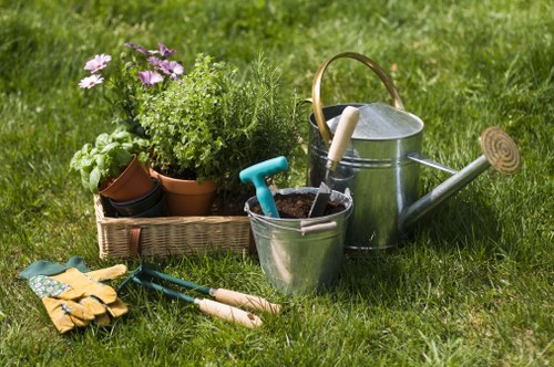 Designing a garden layout with diverse plants and features in London