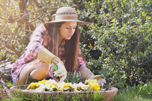 Beautiful flower bed designed by Ham gardening professionals